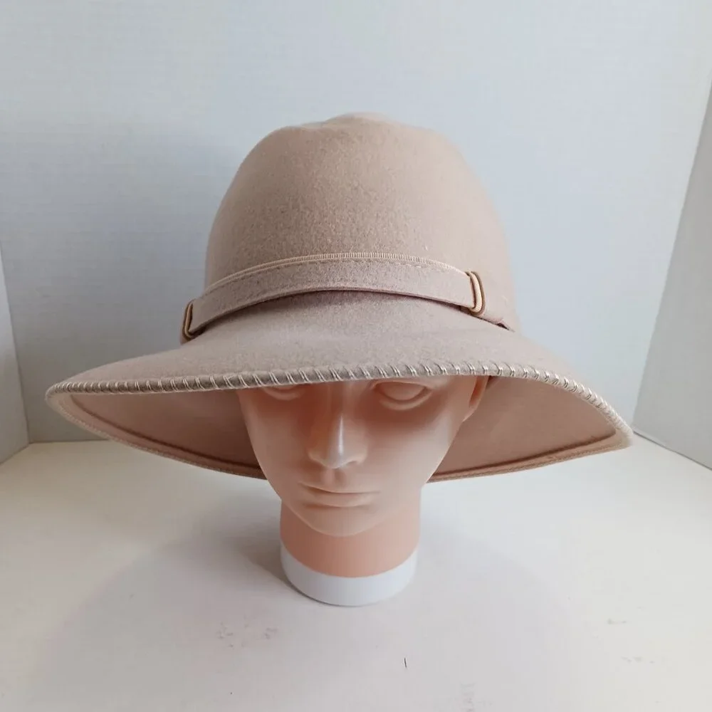 Vintage Women Elegant French Style Wool Bucket Hat - Picture 14 of 14